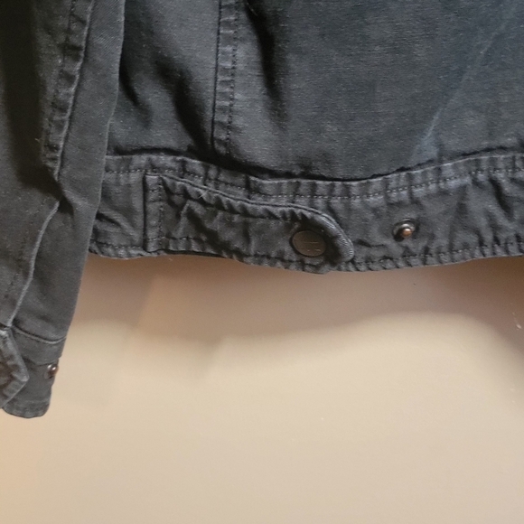 Levis Mens Small Black Denim Quilted Lining Trucker Jacket - Picture 8 of 13